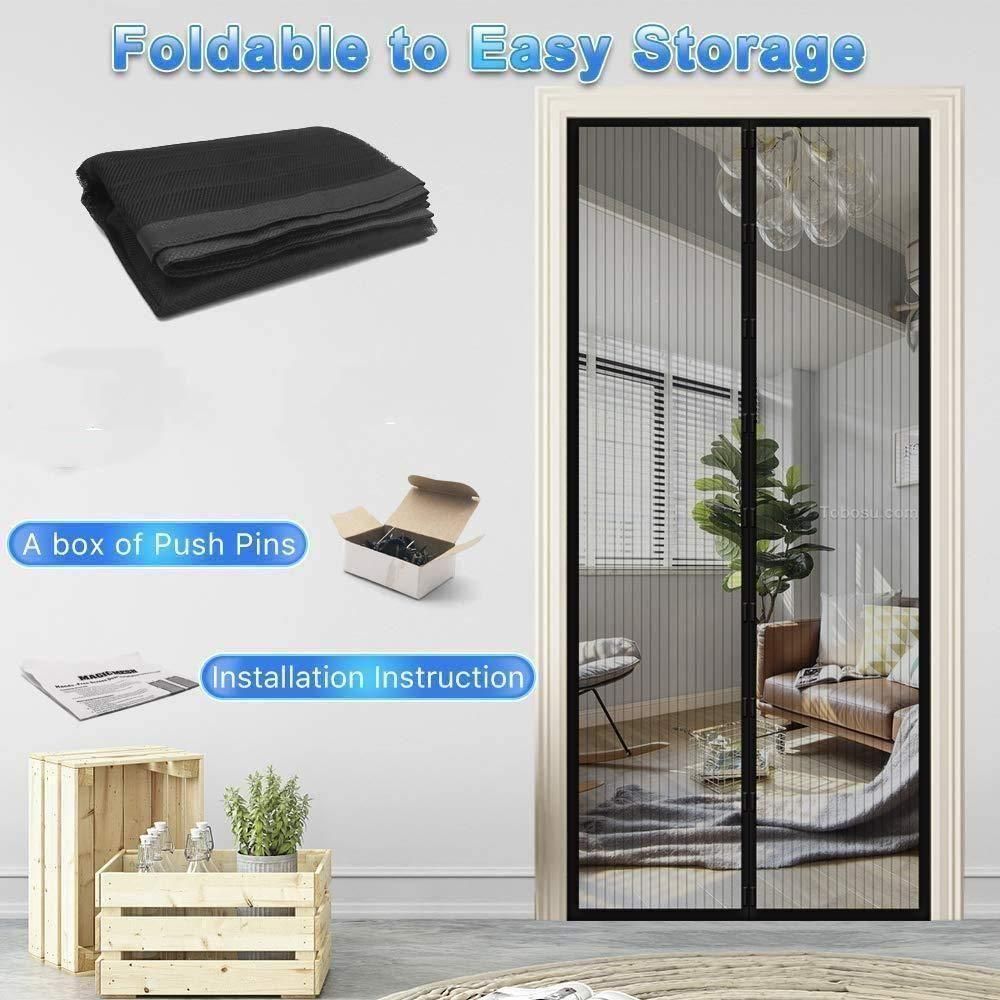 Magnetic Foldable Mesh Screen Net – Anti‑Mosquito Door Curtain